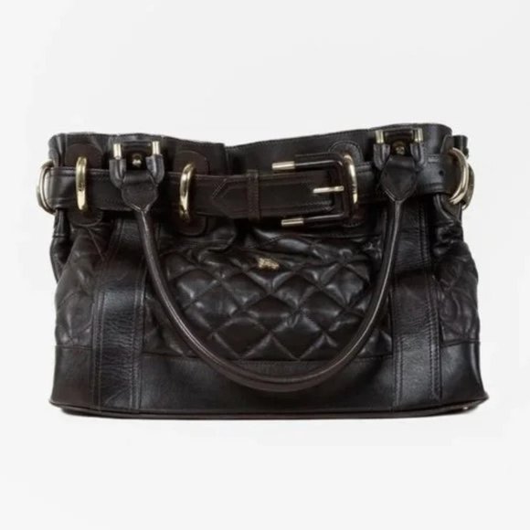 Burberry Prorsum Dark Brown Leather Beaton Bag - Picture 1 of 13